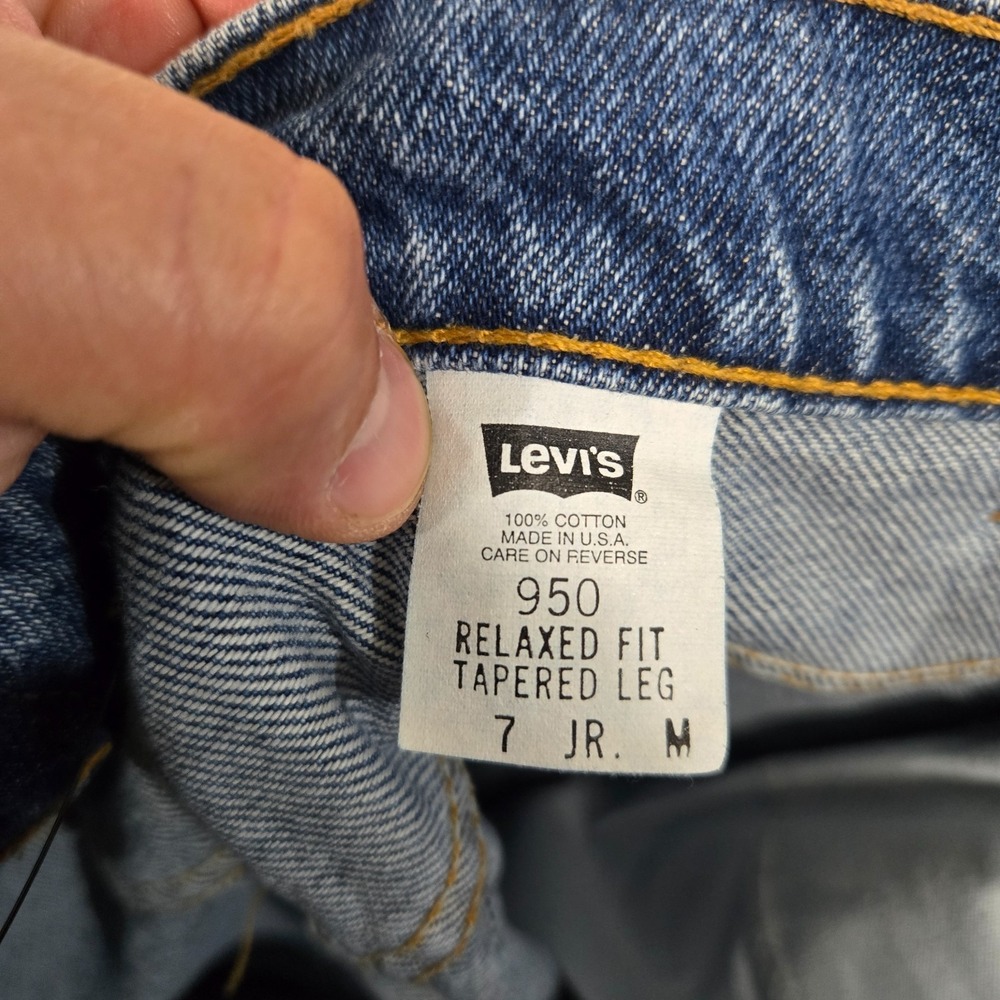 Vintage Levis 950 Jeans Womens 7 (29x31) Blue Tapered Made in USA deadstock NEW - Picture 4 of 12